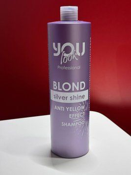 Фіолетовий шампунь для нейтралізації небажаної жовтизни You Look Professional Silver Shine Shampoo, 1000 мл 8019653045810 фото