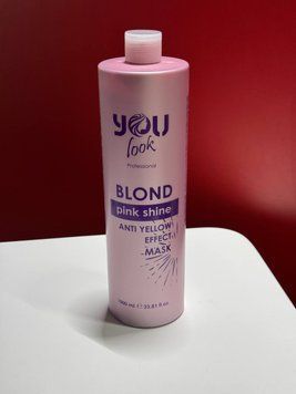 Маска нейтралізації жовто-помаранчевих відтінків You look Glamour Professional Pink Shine 1000 мл 8019653045803 фото