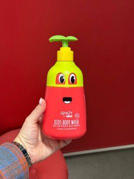 Гель для купання з ароматом лічі та кавуна HiSkin Crazy For Kids Washing Gel Lychee & Watermelon 500 мл 5905359804987 фото